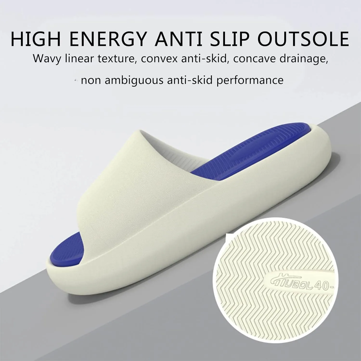 Shower Shoes Men Non Slip Quick Drying Shower Slides Sandals House Shoes with Low Arch Support