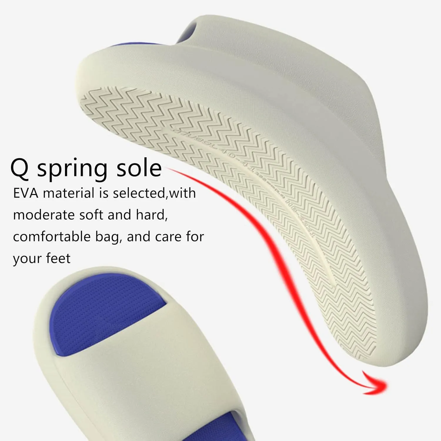 Shower Shoes Men Non Slip Quick Drying Shower Slides Sandals House Shoes with Low Arch Support