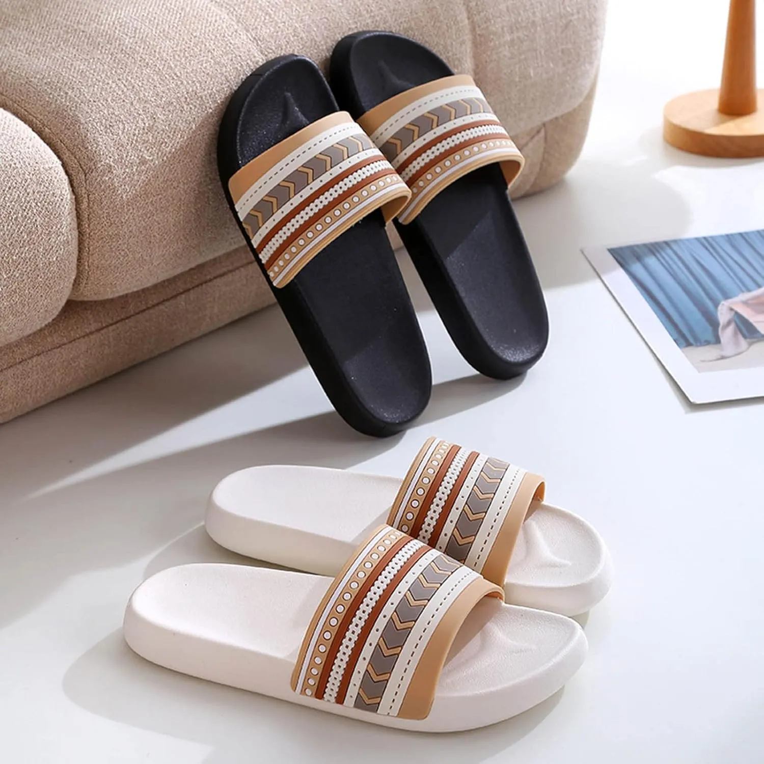 Shower Slippers with Drainage Hole Water Shoe for Beach, Showers Shower Shoes for Women with Arch Support