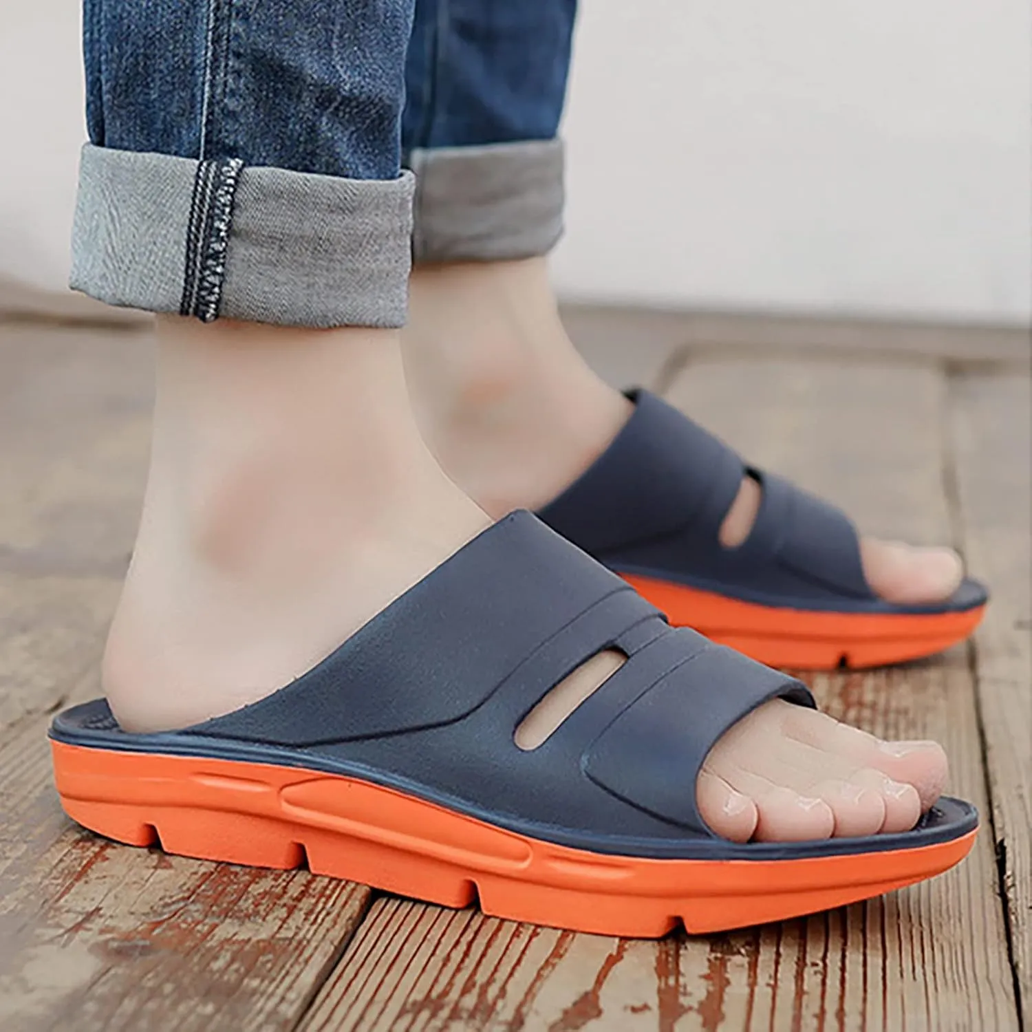 Shower Slippers Women's Slippers with Arch Support Ultra Comfort Non-Slip Shower Sandals Indoor and Outdoor