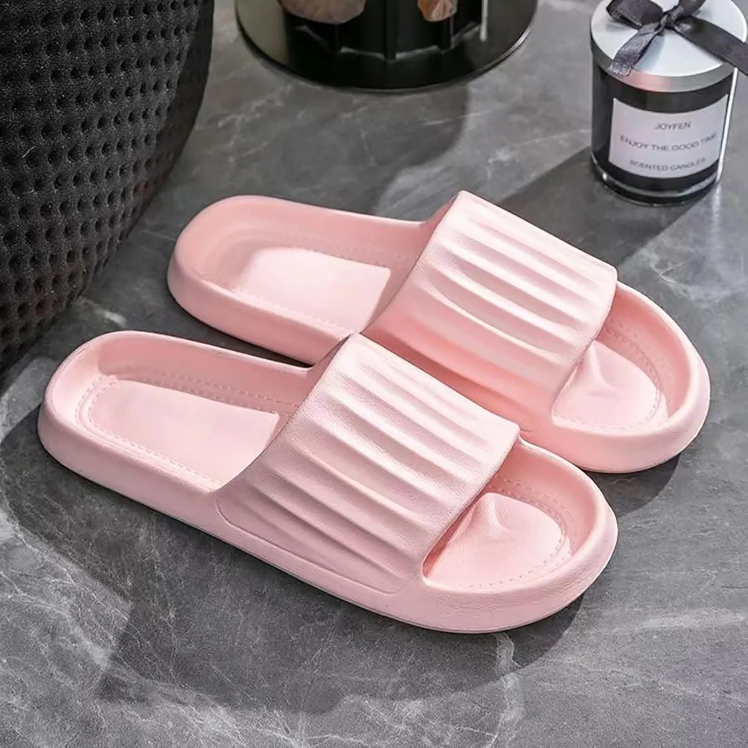 Slides for Men Shower Shoes Women Bathroom Slippers Men Slides for Women Drainage Hole Dorms Spa Slippers