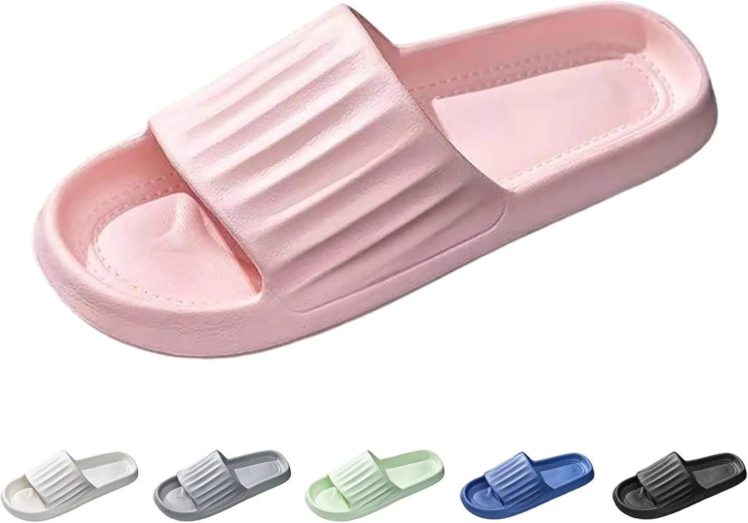 Slides for Men Shower Shoes Women Bathroom Slippers Men Slides for Women Drainage Hole Dorms Spa Slippers