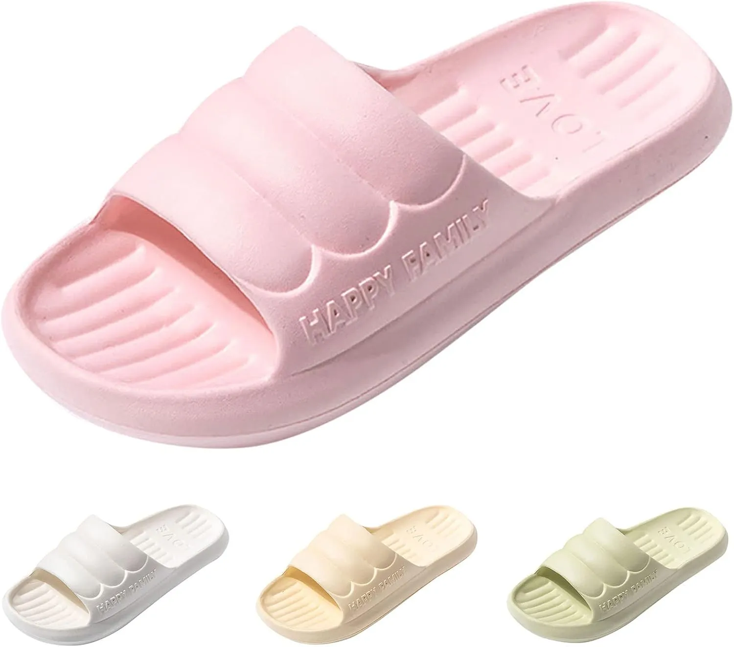 Slides for Women Comfortable Quick Drying Shower Slippers Breathable Casual Slides Sandals Women's Cloud Slides