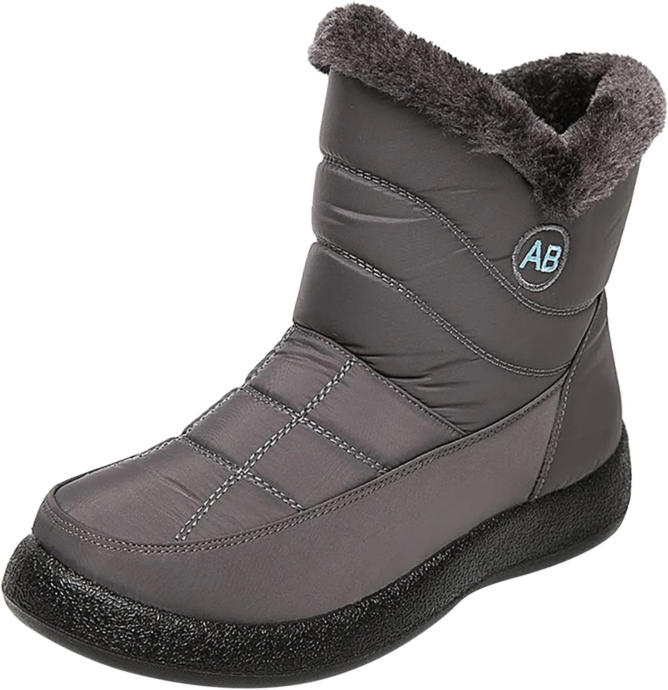 Slip on Winter Boots for Women Wide Width Women's Snow Boots Ankle Short Fur Boots Fur Boots for Women Winter Platform Winter Boots Womens Wide Width Botas De Invierno
