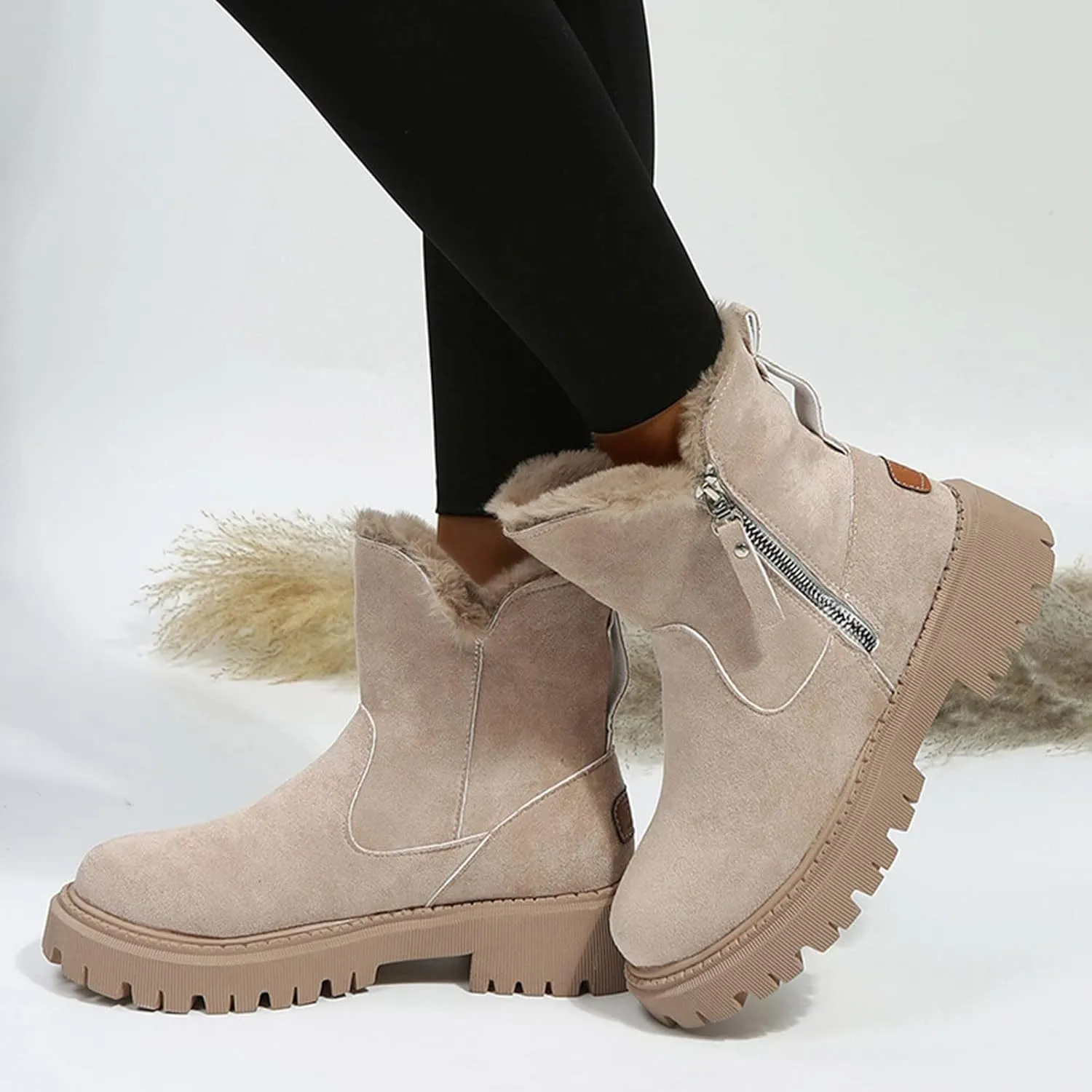 Snow Boot for Women Size 6 Snowboard Boots Womens 9.5 White Warm Winter Boots Women Wide Extra Wide Calf Winter Boots for Women Botas Para Nieve Mujer