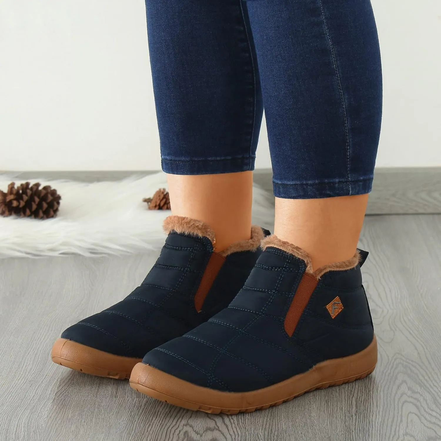 Snow Boot for Women Size 6 Snowboard Boots Womens 9.5 White Warm Winter Boots Women Wide Extra Wide Calf Winter Boots for Women Botas Para Nieve Mujer