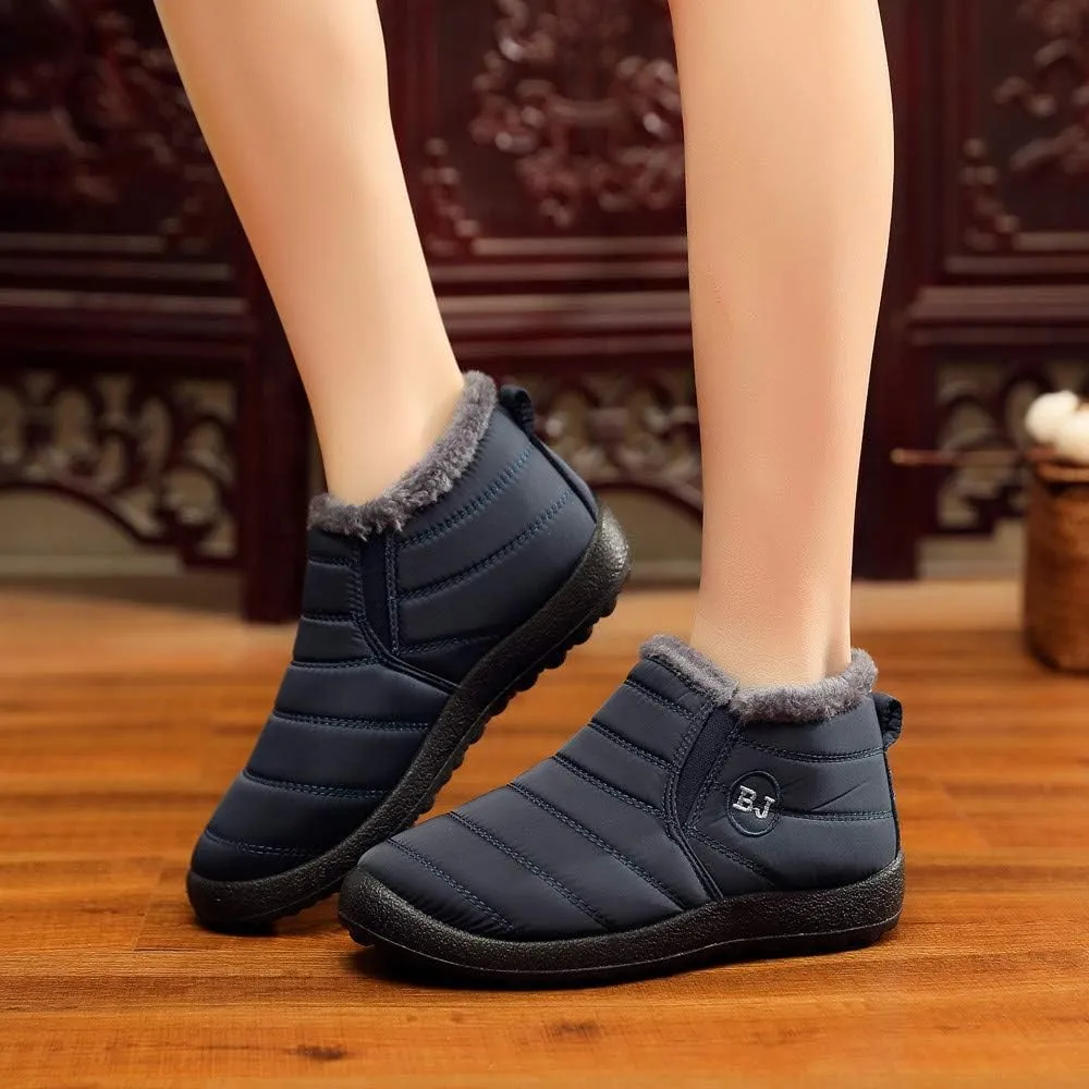Snow Boots for Women 2023 Womens Snow Boots Waterproof Insulated 9.5 Womens Size 10 1/2 Wide Winter Boots Womens Slip on Walking Snow Shoes Botas De Trabajo Para Nieve