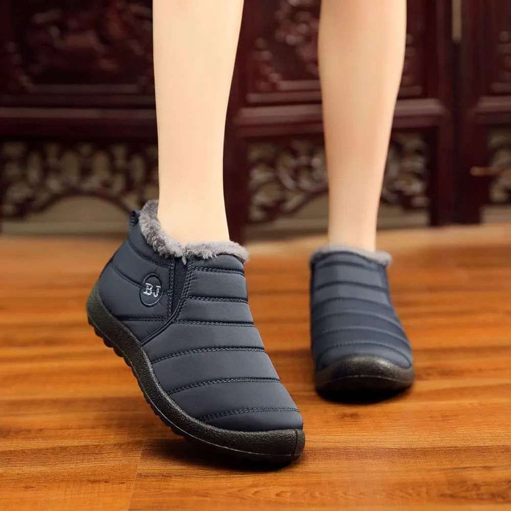 Snow Boots for Women 2023 Womens Snow Boots Waterproof Insulated 9.5 Womens Size 10 1/2 Wide Winter Boots Womens Slip on Walking Snow Shoes Botas De Trabajo Para Nieve