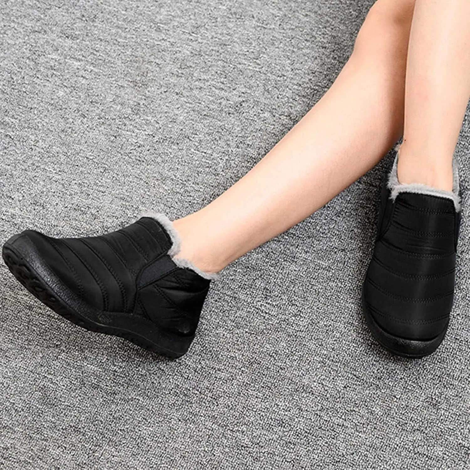 Snow Boots for Women Cute 10 Wide Womens Waterproof Snow Boots Size 6 Womens Winter Boots Slip Resistant Waterproof Work Boots for Women Botas De Invierno Para Mujer De Tacon Bajo Ortopedicas