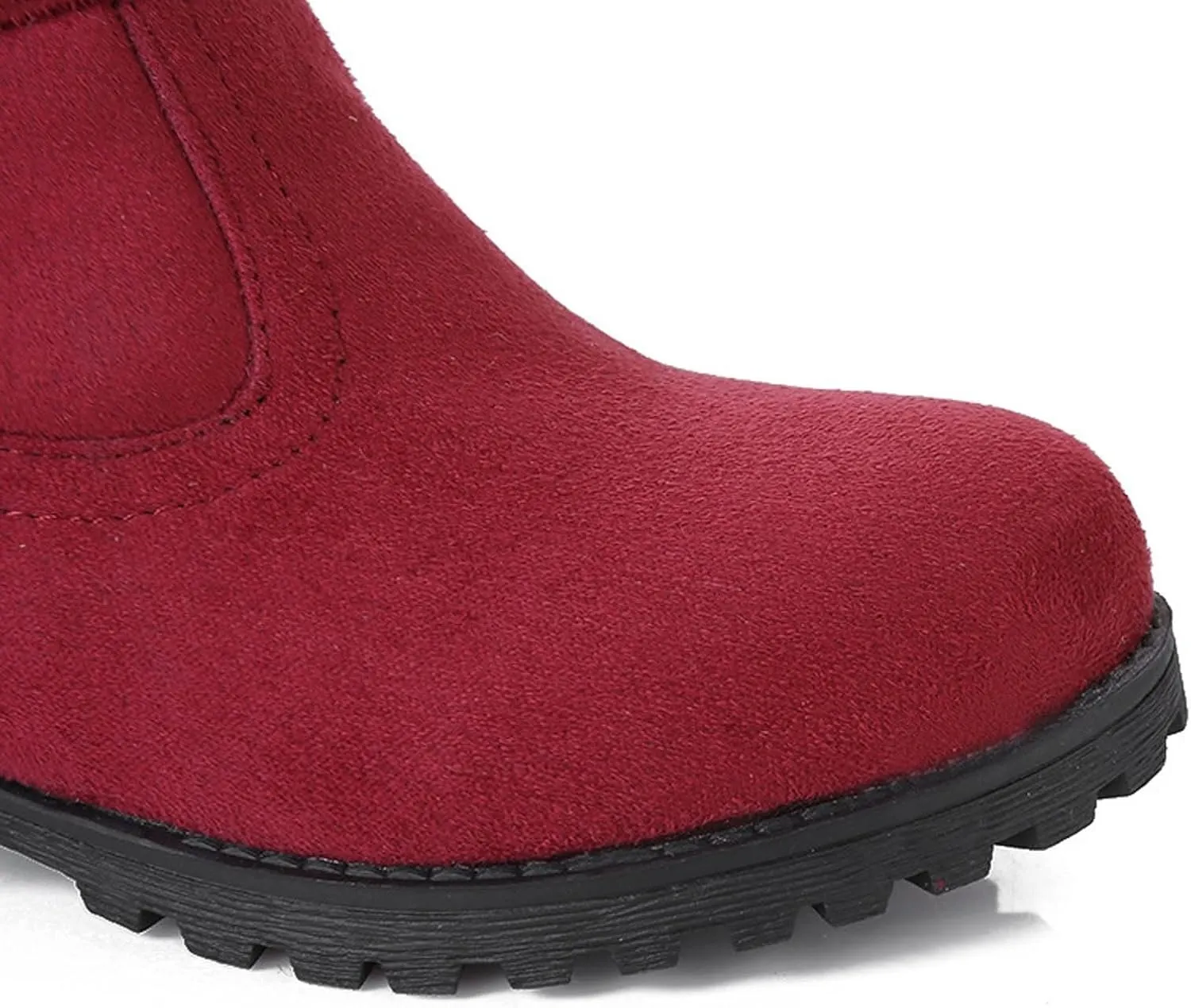 Snow Boots For Women Fur Boots Fashion Classic High Top Warm Padded Zipper Low Heel Round Toe Women's Snow Boots