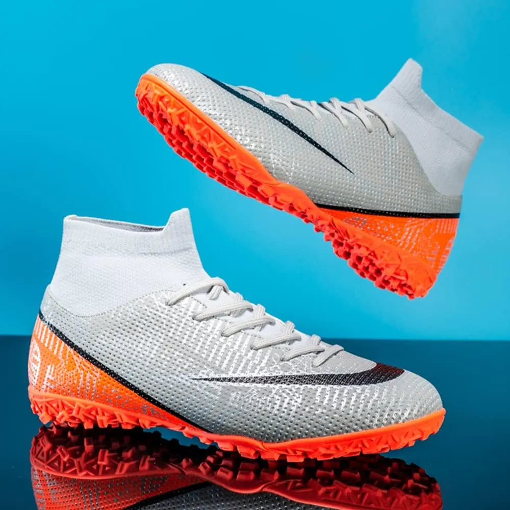 Soccer Shoes for Men Women Turf Soccer Cleats for Boys Youth FG AG High-top Spikes Football Shoes for Unisex Professional Training Indoor & Outdoor
