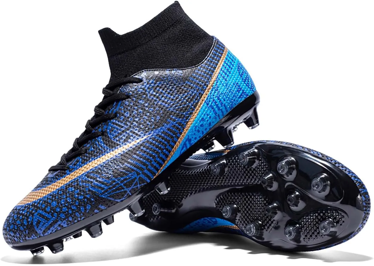 Soccer Shoes for Men Women Turf Soccer Cleats for Boys Youth FG AG High-top Spikes Football Shoes for Unisex Professional Training Indoor & Outdoor