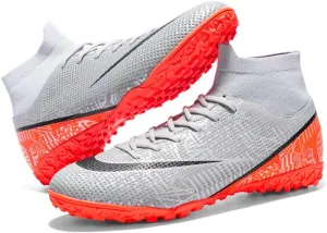 Soccer Shoes for Men Women Turf Soccer Cleats for Boys Youth FG AG High-top Spikes Football Shoes for Unisex Professional Training Indoor & Outdoor
