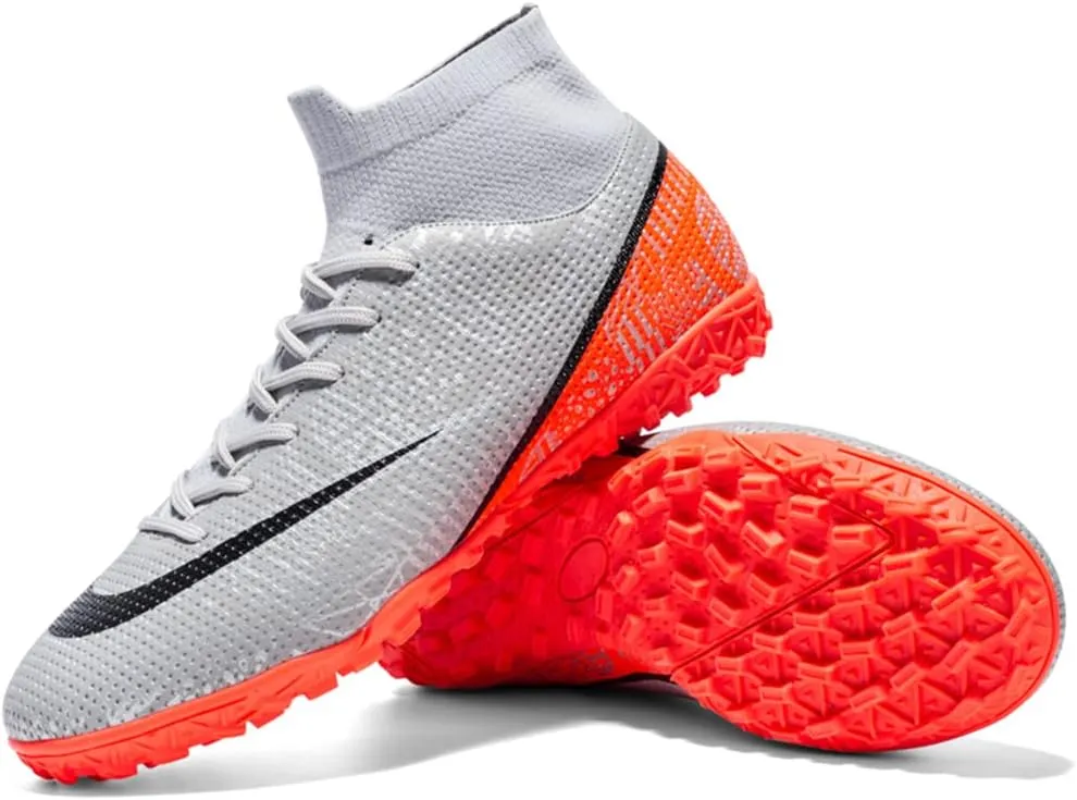 Soccer Shoes for Men Women Turf Soccer Cleats for Boys Youth FG AG High-top Spikes Football Shoes for Unisex Professional Training Indoor & Outdoor
