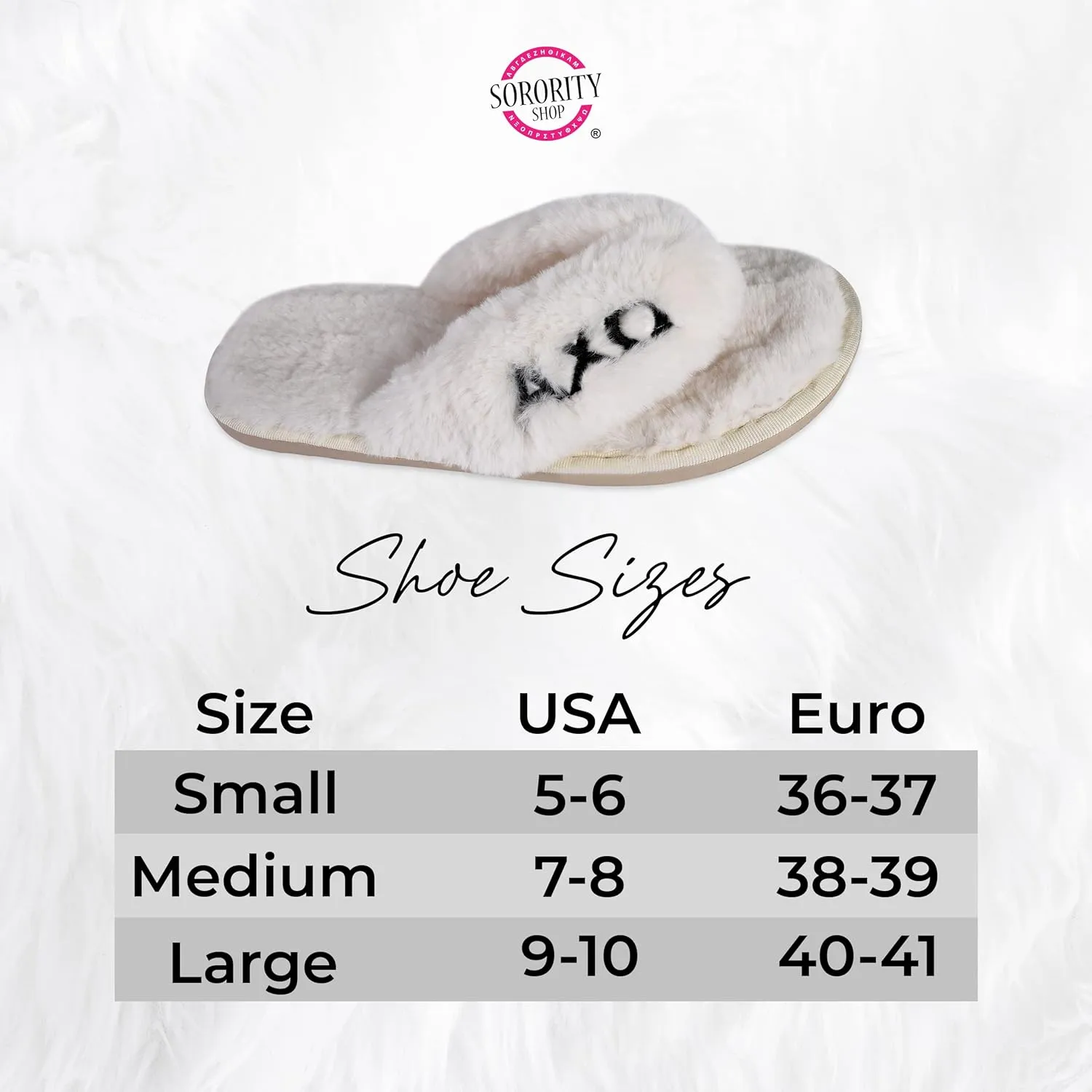 Sorority Shop Gamma Phi Beta Fuzzy Slippers Women