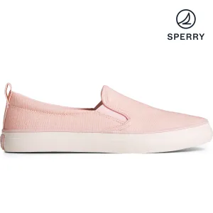 Sperry Women's Crest Twin Gore Shimmer Slip On Sneaker - Pink (STS88457)