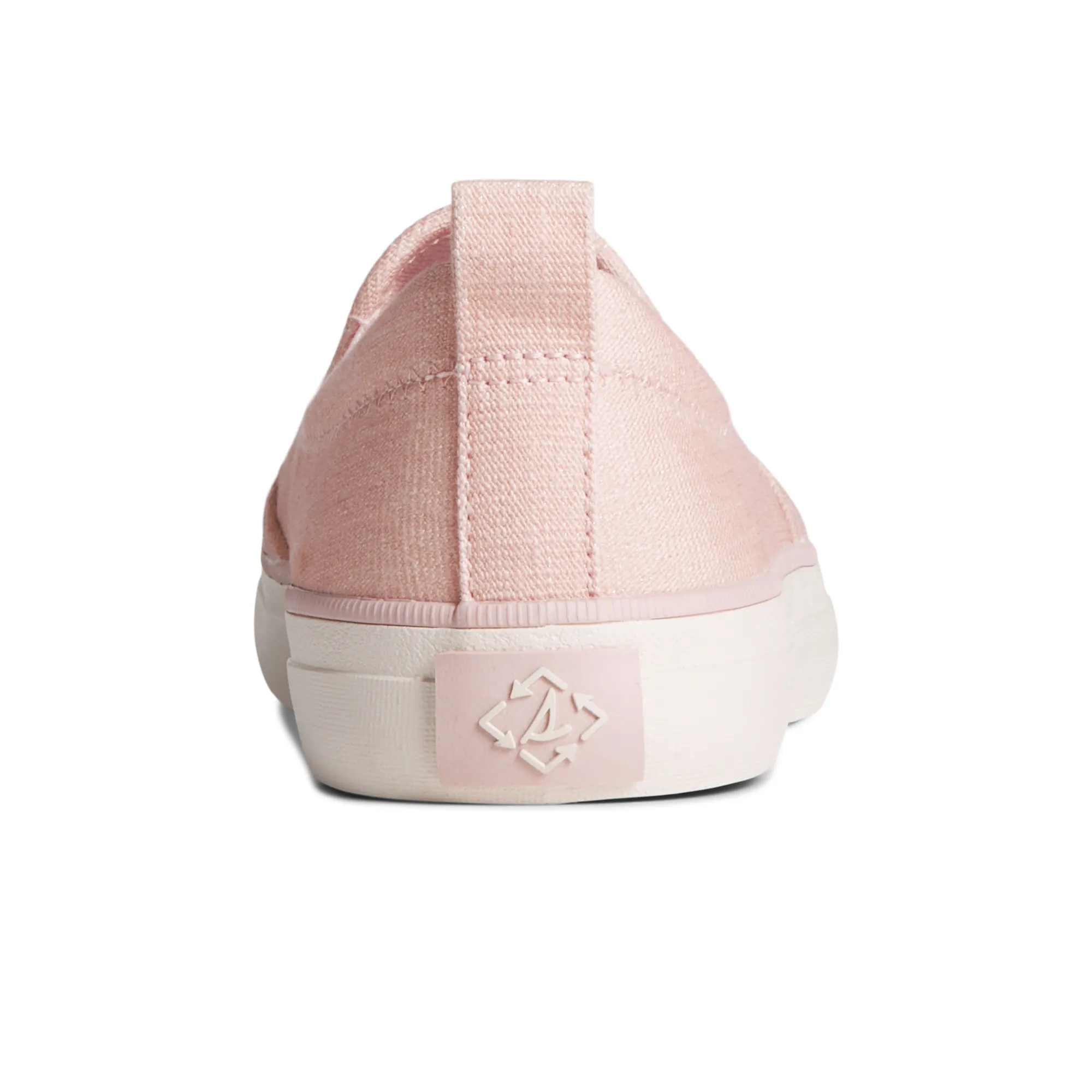 Sperry Women's Crest Twin Gore Shimmer Slip On Sneaker - Pink (STS88457)