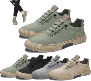 Summer Casual Outdoor Low-top Men's Canvas Slip-on Breathable Non-Slip Lightweight and Comfortable Travel Oxford Skateboard Shoes Sports Jogging Shoes