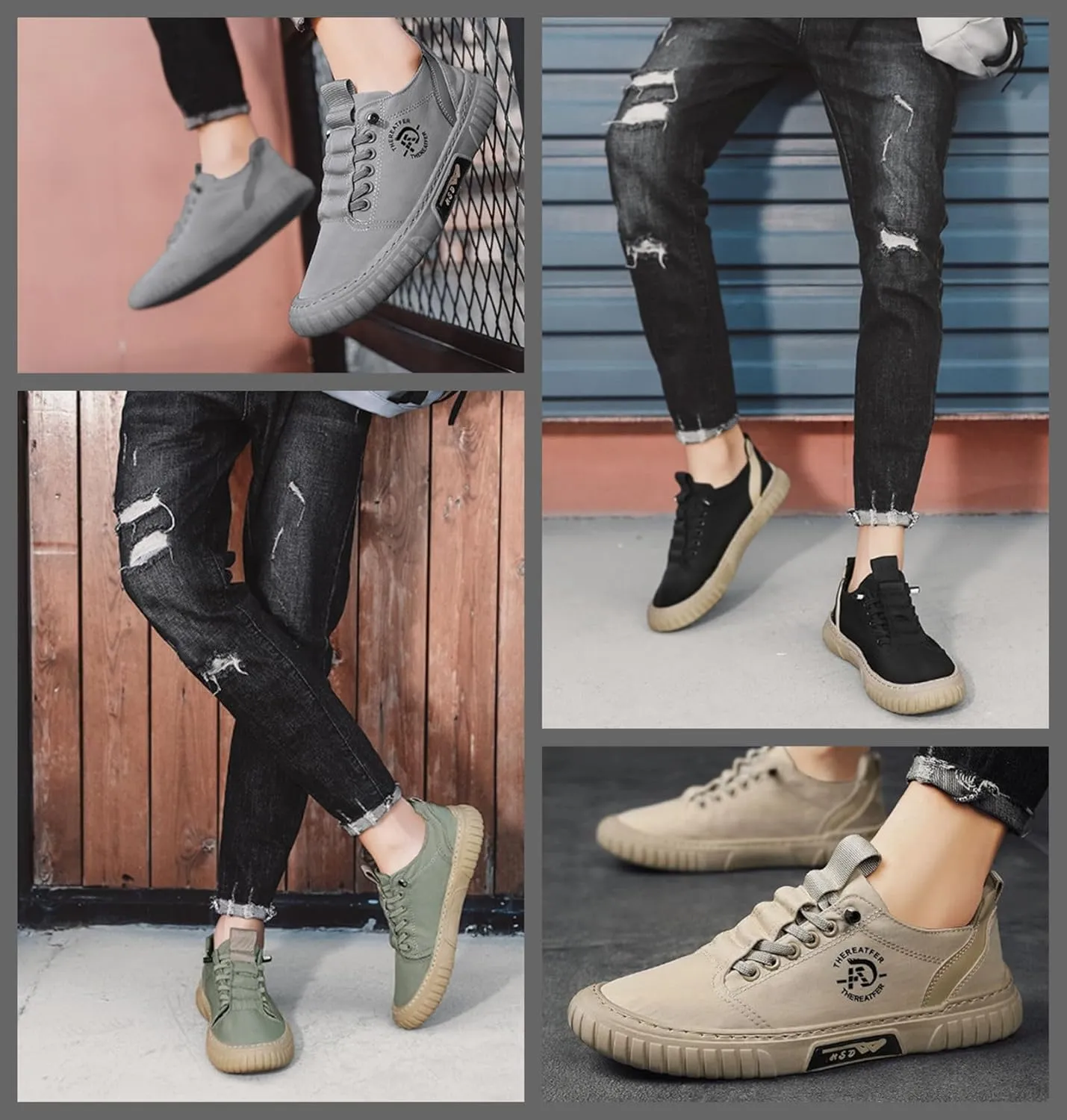 Summer Casual Outdoor Low-top Men's Canvas Slip-on Breathable Non-Slip Lightweight and Comfortable Travel Oxford Skateboard Shoes Sports Jogging Shoes
