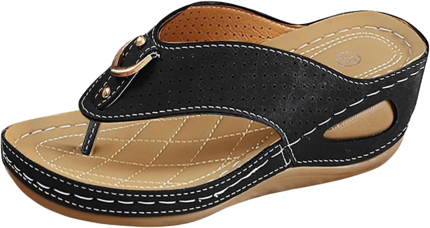 Summer Sandals for Women Arch Support Flip Flops Orthopedic Slippers Slip On Flip Flops Beach Lightweight Sandal 2025