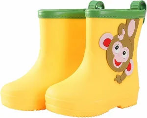 Toddler Cartoon Rain Boots for Boys Girls Lightweight Waterproof Mud Boots Kids Rain Shoes Baby Water Shoes