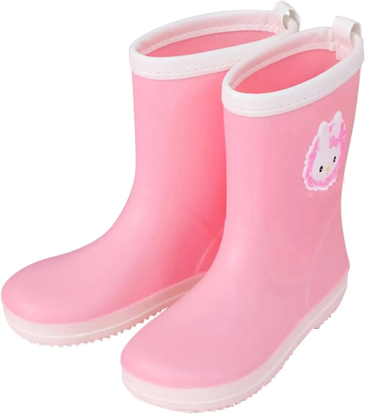 Toddler Rabbit Cartoon Rain Boots Waterproof Rubber Boots with Easy-on Handles Boys Girls Water Shoes Boys Water Shoes
