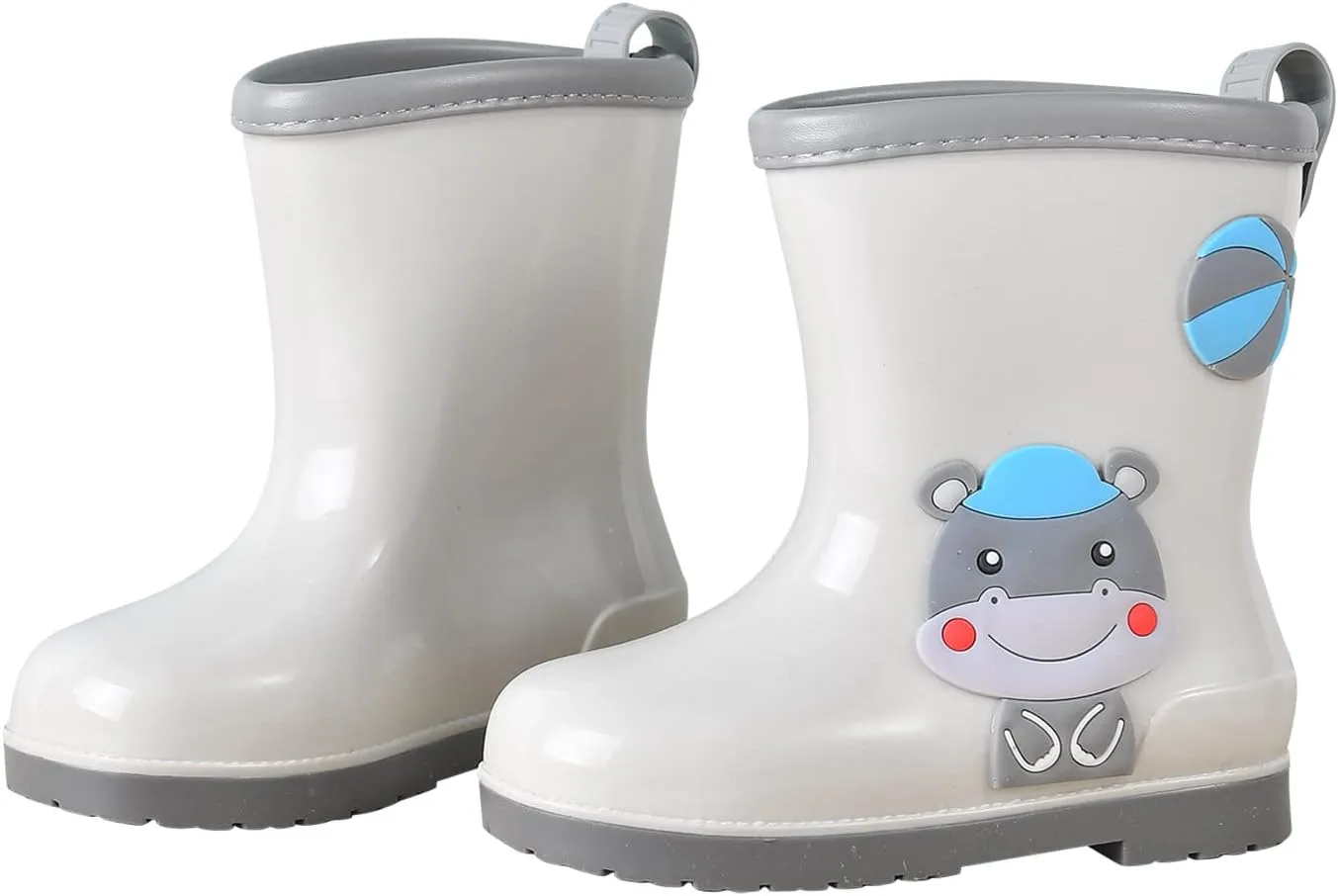 Toddler Rain Boots Baby Rain Boots Short Rain Boots for Toddler Easy-on Cute Lightweight aterproof Non Girls Heels
