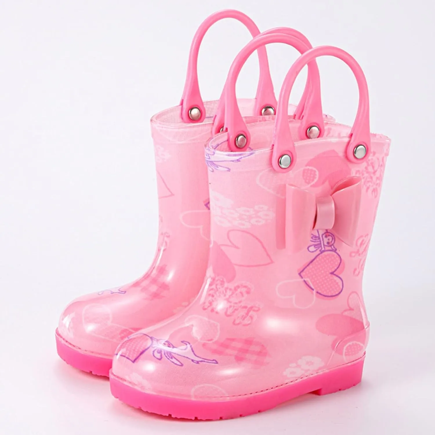 Toddler Rain Boots Baby Rain Boots Short Rain Boots for Toddler Easy On Lightweight Toddler Winter Shoes Girls