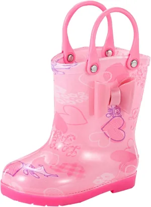 Toddler Rain Boots Baby Rain Boots Short Rain Boots for Toddler Easy On Lightweight Toddler Winter Shoes Girls
