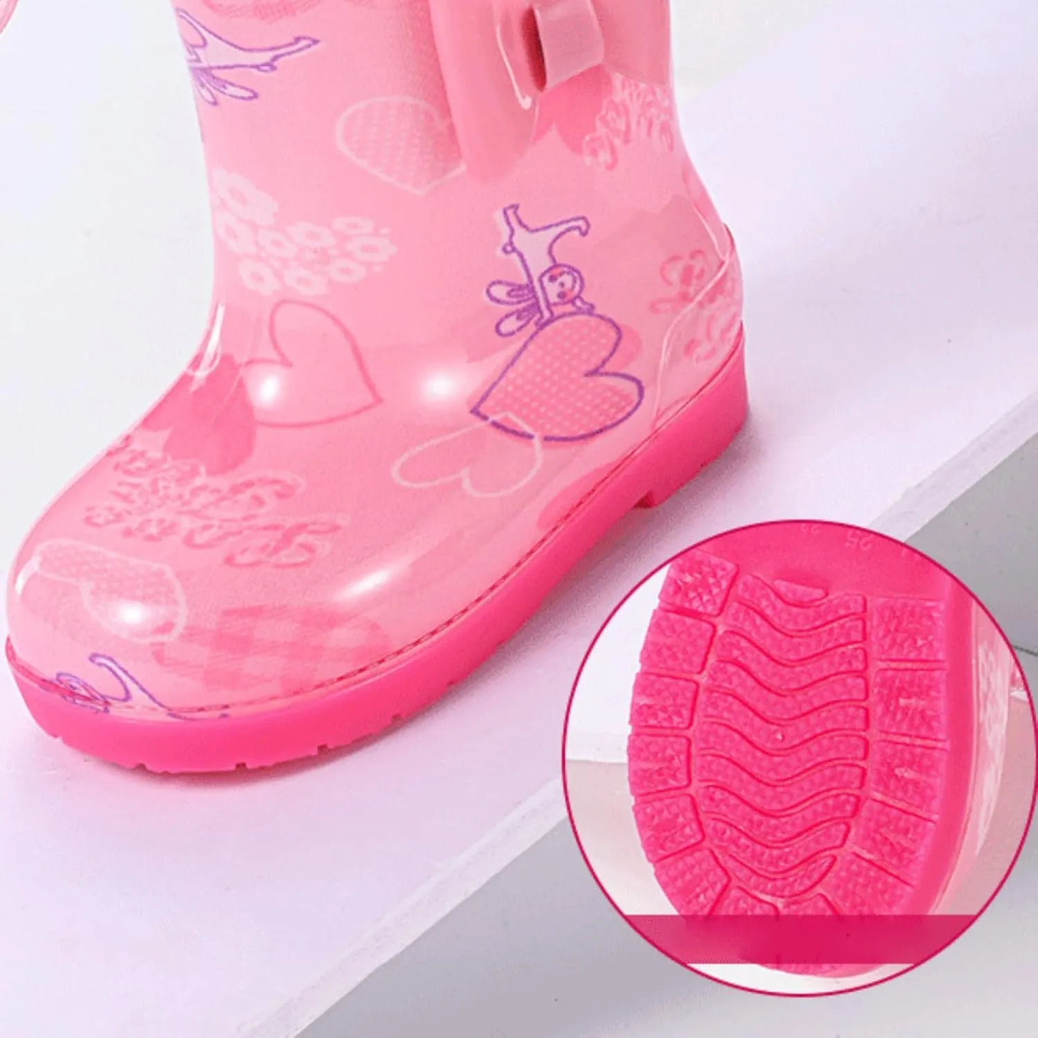 Toddler Rain Boots Baby Rain Boots Short Rain Boots for Toddler Easy On Lightweight Toddler Winter Shoes Girls