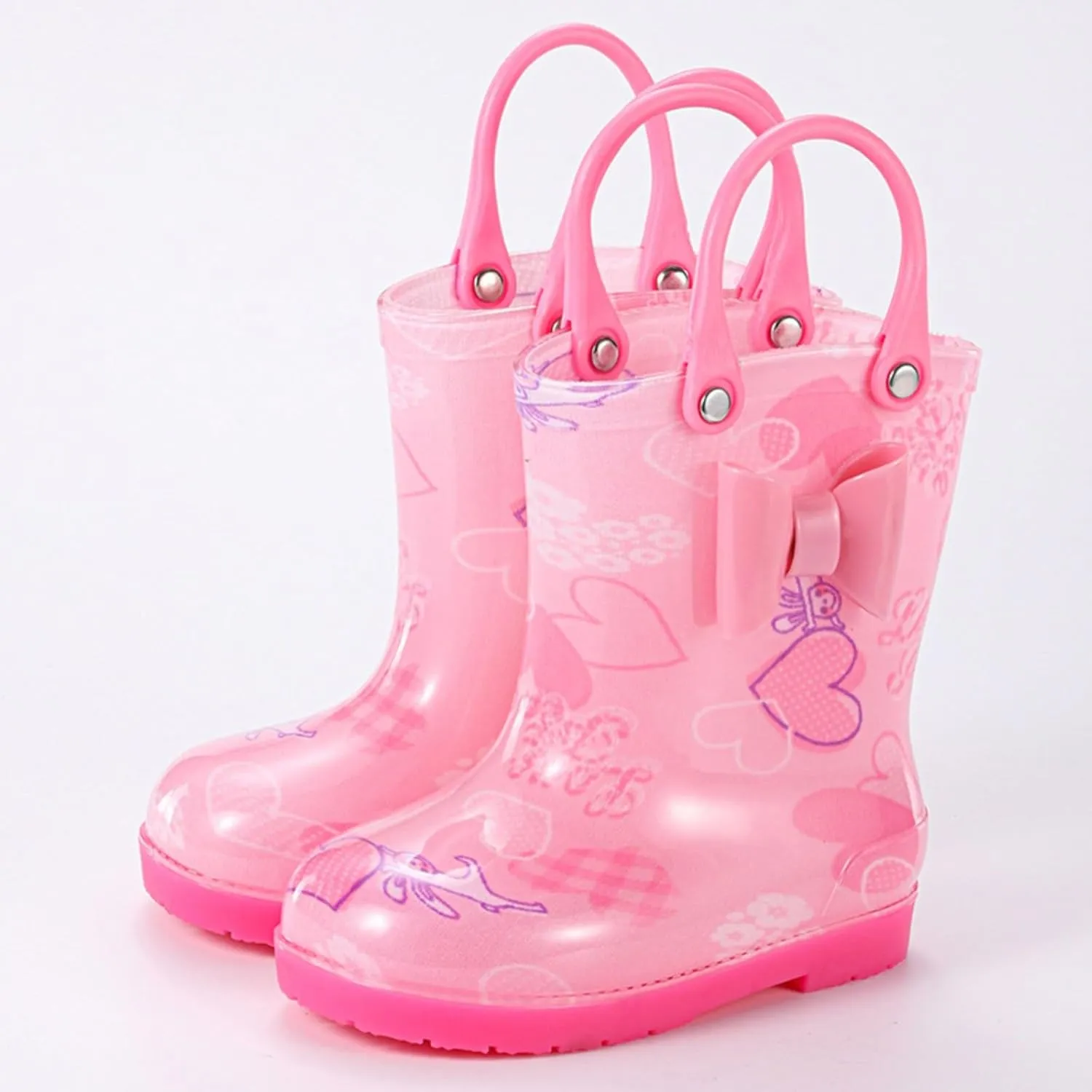 Toddler Rain Boots Baby Rain Boots Short Rain Boots for Toddler Easy On Lightweight Toddler Winter Shoes Girls