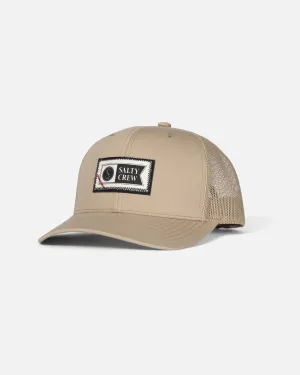 Topstitch Retro Trucker Hat - Khaki