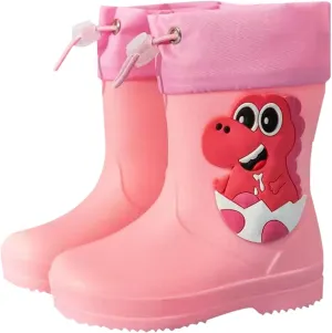 Unisex-Child Kids Light Up Waterproof Rainboots with Handles for Easy on & Off Rain Boot Toddler Rain Boots Size 7
