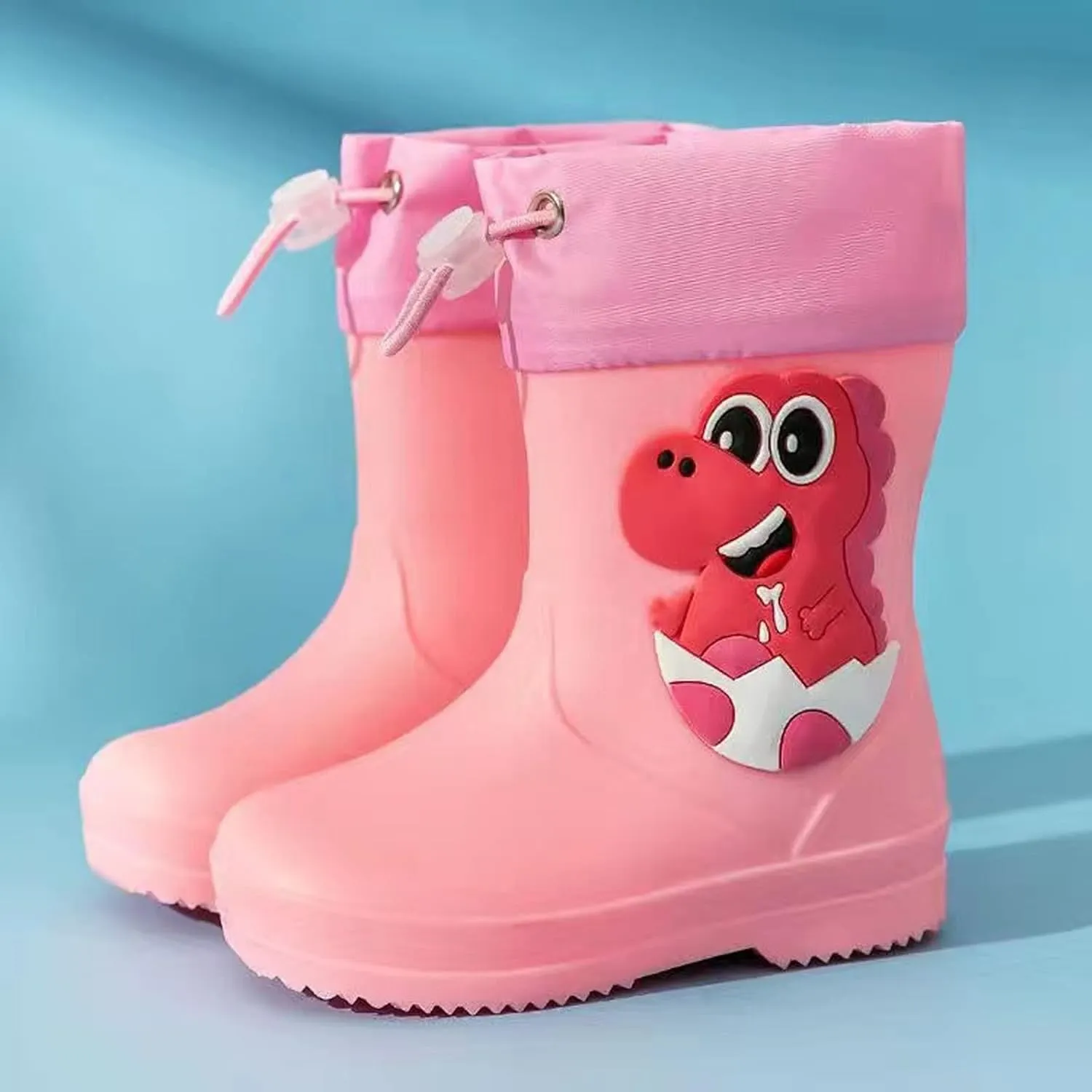 Unisex-Child Kids Light Up Waterproof Rainboots with Handles for Easy on & Off Rain Boot Toddler Rain Boots Size 7