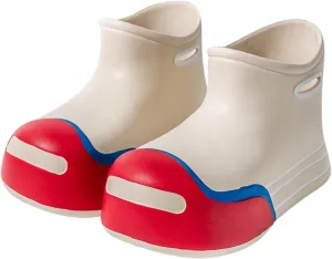 Unisex-Child Rain Boots Boys Girls Cute Short Rain Boots Waterproof Non Slip Water Boots Toddler Kids Baby Booties