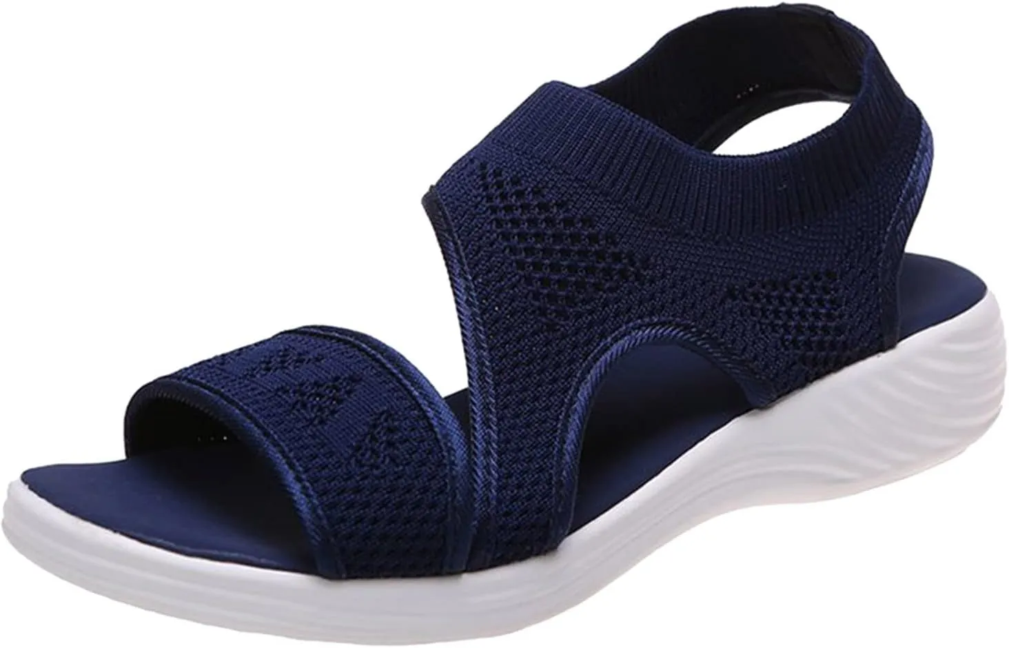 Walking Sandals Women Comfort Arch Support Orthopedic Sandals Slip On Wedge Sandals Adjustable Ankle Strap Sandals