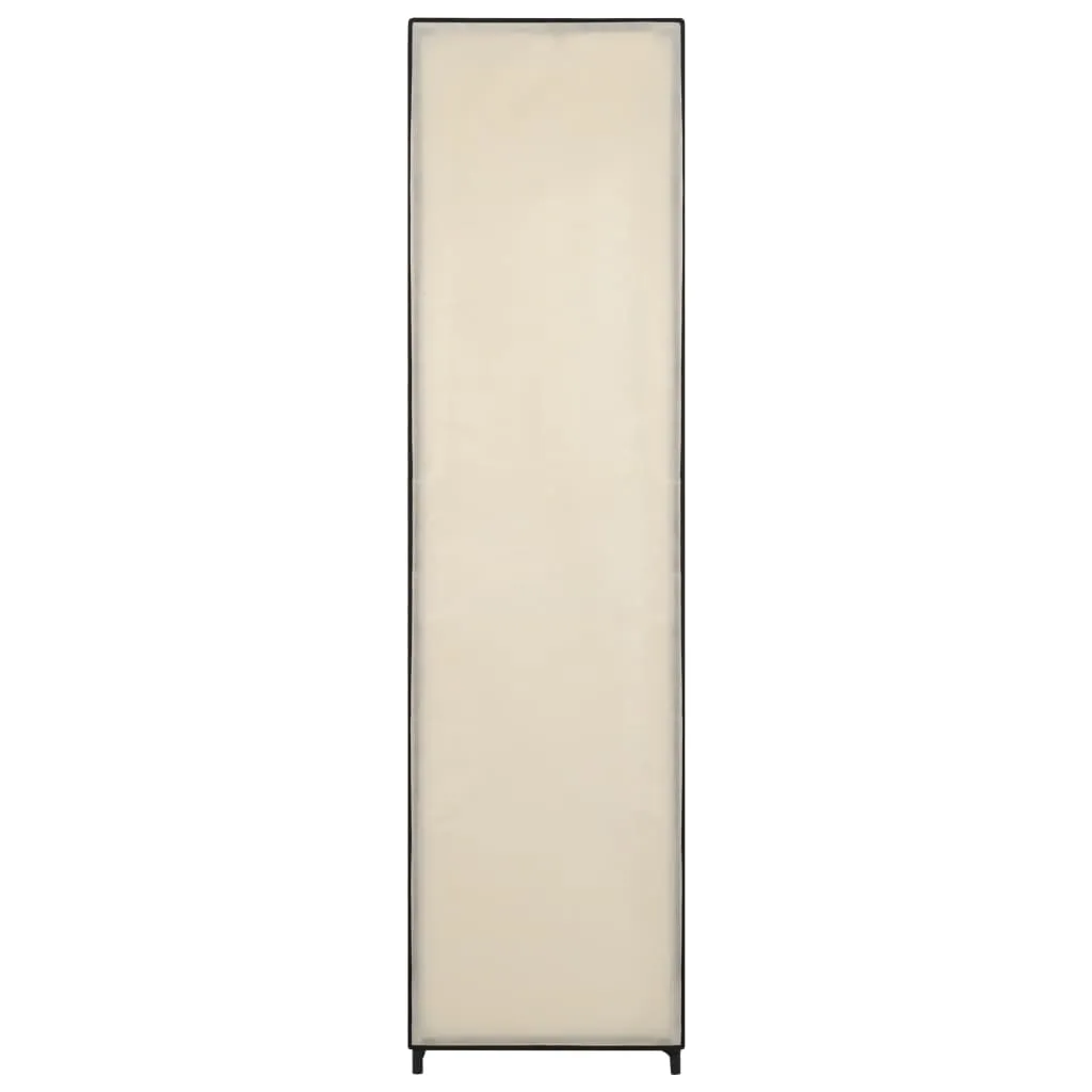 Wardrobe with 4 Compartments Cream 175x45x170 cm