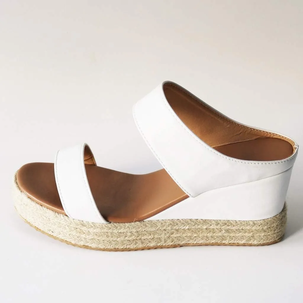 Wedge Sandals for Women Platform Wedge Heels Comfortable Summer Slip On Open Toe Espadrilles Low Wedges Shoes Trendy Dressy Casual Cork Summer Dress Shoes Ladies Wedges