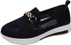 Wedge Sneakers for Women Trendy Mesh Walking Sneakers Breathable Tennis Shoes Casual Hiking Sandals Slip On Loafers