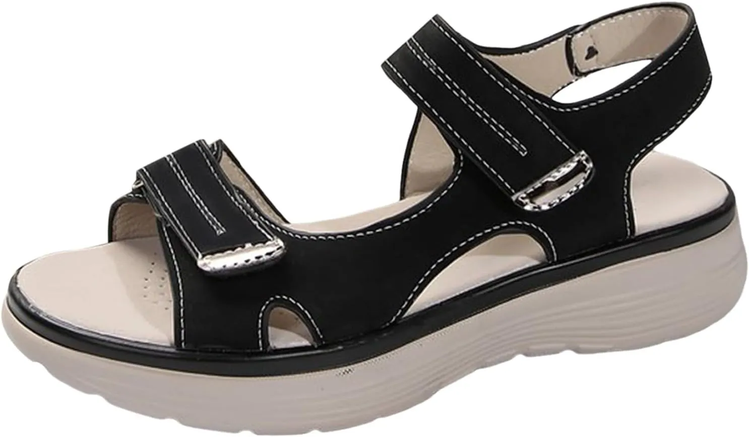 Wide Width Wedge Sandals For Women Athletic Comforable Summer Orthopedic Walking Beach Sandal with Arch Support 2025