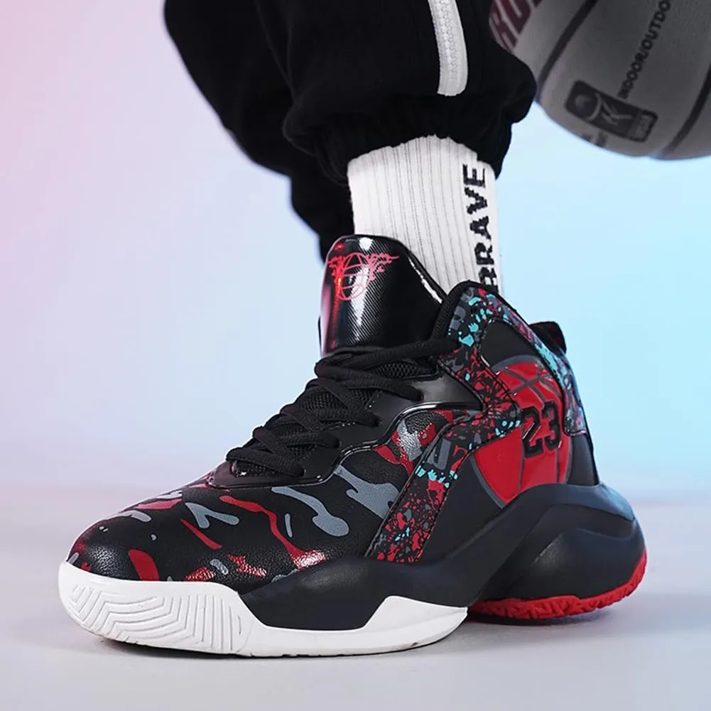 WILTENA Unisex Cool Womens Girls Colourful Basketball Shoes Mens Shock Absorption Boys Performance Sneakers Casual Shoe