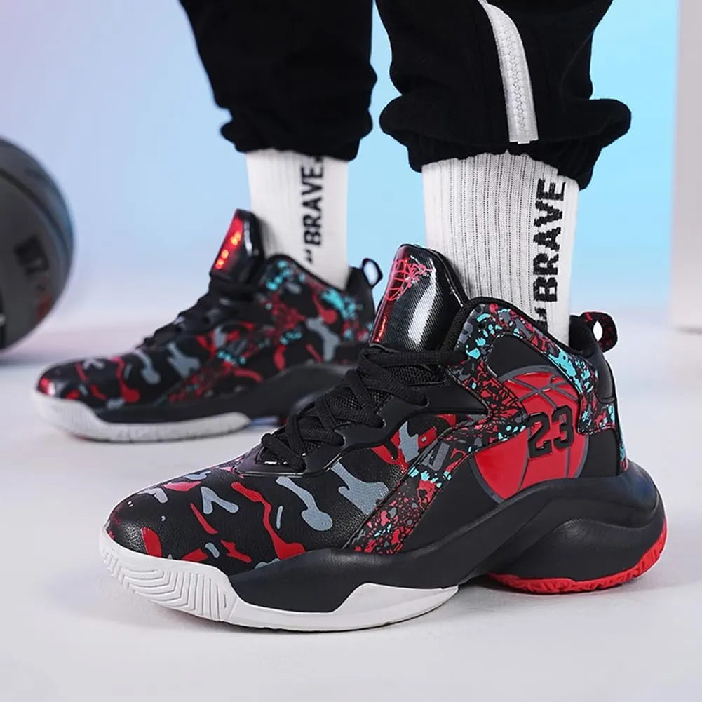 WILTENA Unisex Cool Womens Girls Colourful Basketball Shoes Mens Shock Absorption Boys Performance Sneakers Casual Shoe