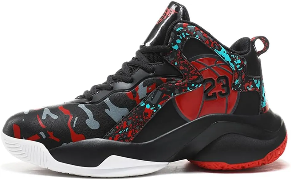 WILTENA Unisex Cool Womens Girls Colourful Basketball Shoes Mens Shock Absorption Boys Performance Sneakers Casual Shoe