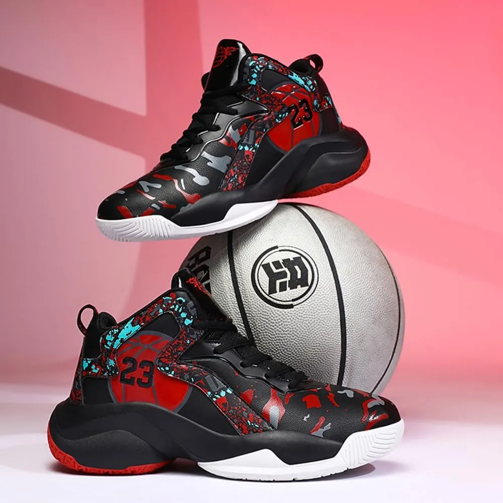 WILTENA Unisex Cool Womens Girls Colourful Basketball Shoes Mens Shock Absorption Boys Performance Sneakers Casual Shoe