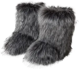 Winter Boots for Women 2023 Trendy Black Womens Winter Boots Black Cute Women's Memory Foam Winter Fur Lined Snow Booties Shoes Boots for Winter Fashion for Women Botas Para Frio De Mujer Talla 4