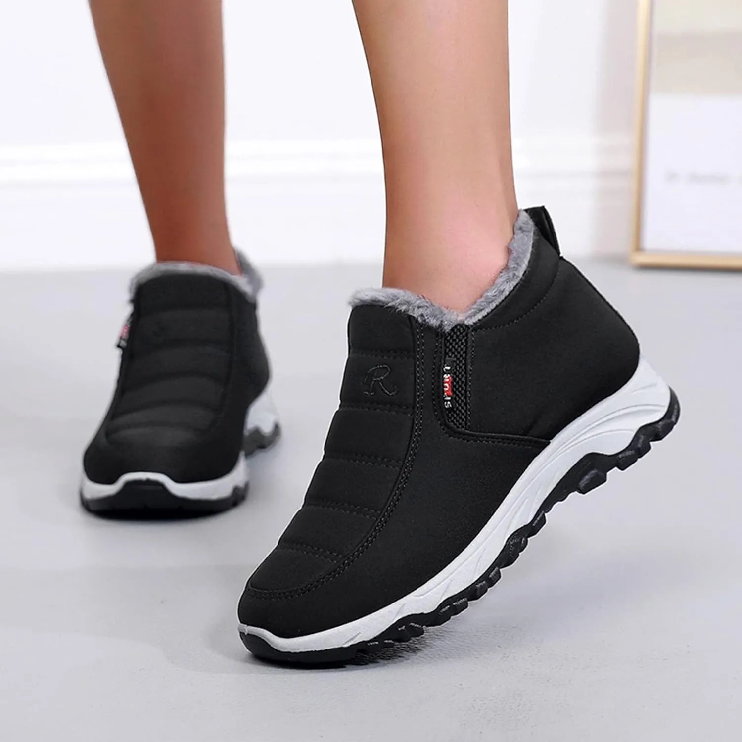 Winter Boots for Women Waterproof Snow Insulated Lightweight Women Snow Boots Calf High Winter Ankle Booties for Women Women Rubber Boots for Outdoor Ankle 6 .5 Tall Winter Boots for Women with Heel