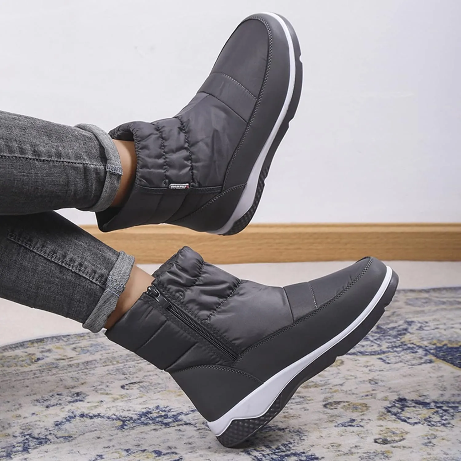 Winter Snow Boots for Women Waterproof Womens Winter Boots Boots for Women Ankle Booties Sexy Black for Winter No Heels Tall Snow Boots for Women Dress Boots Winter Boot for Women Working