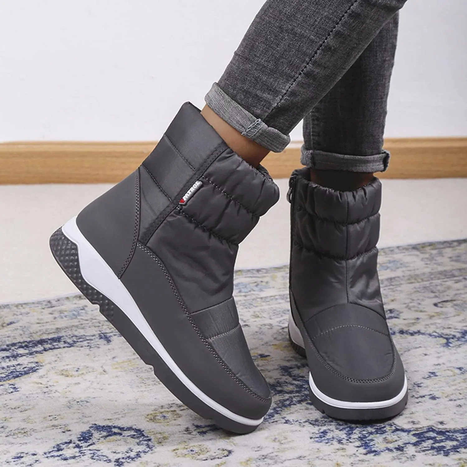 Winter Snow Boots for Women Waterproof Womens Winter Boots Boots for Women Ankle Booties Sexy Black for Winter No Heels Tall Snow Boots for Women Dress Boots Winter Boot for Women Working