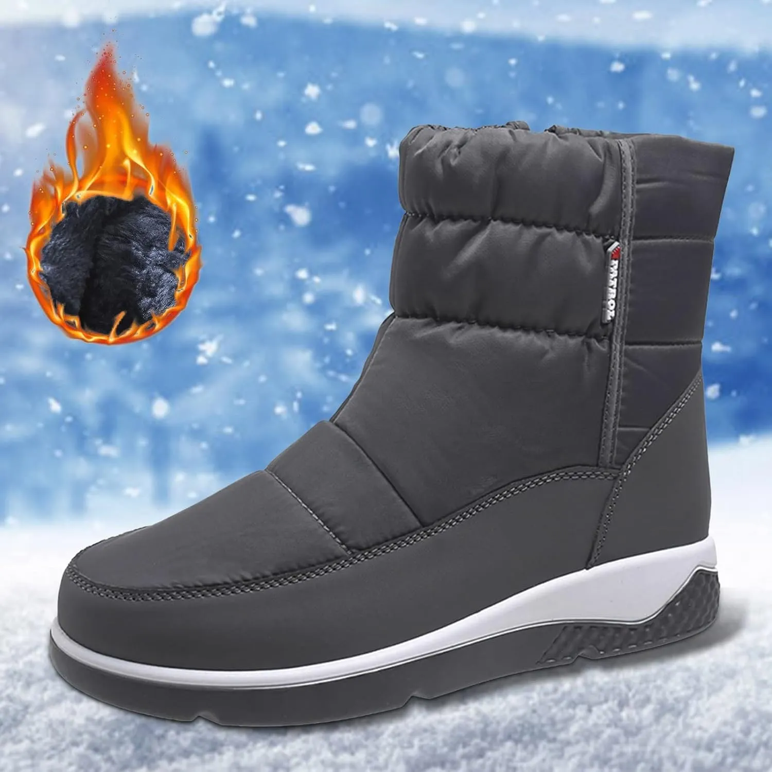 Winter Snow Boots for Women Waterproof Womens Winter Boots Boots for Women Ankle Booties Sexy Black for Winter No Heels Tall Snow Boots for Women Dress Boots Winter Boot for Women Working