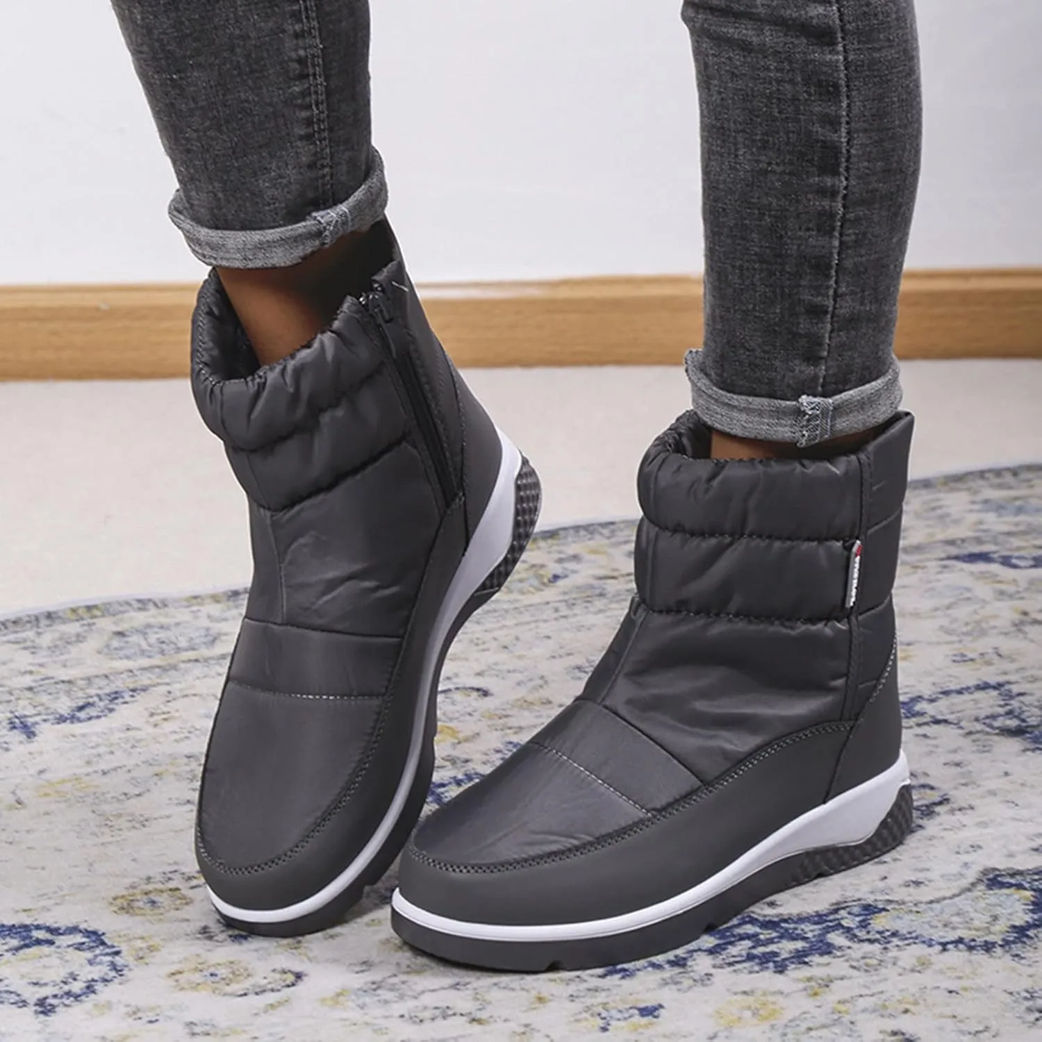 Winter Snow Boots for Women Waterproof Womens Winter Boots Boots for Women Ankle Booties Sexy Black for Winter No Heels Tall Snow Boots for Women Dress Boots Winter Boot for Women Working